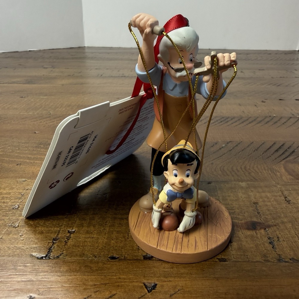 DISNEY Store SKETCHBOOK Ornament – PINOCCHIO & GEPPETTO "You Gotta Pull Strings"